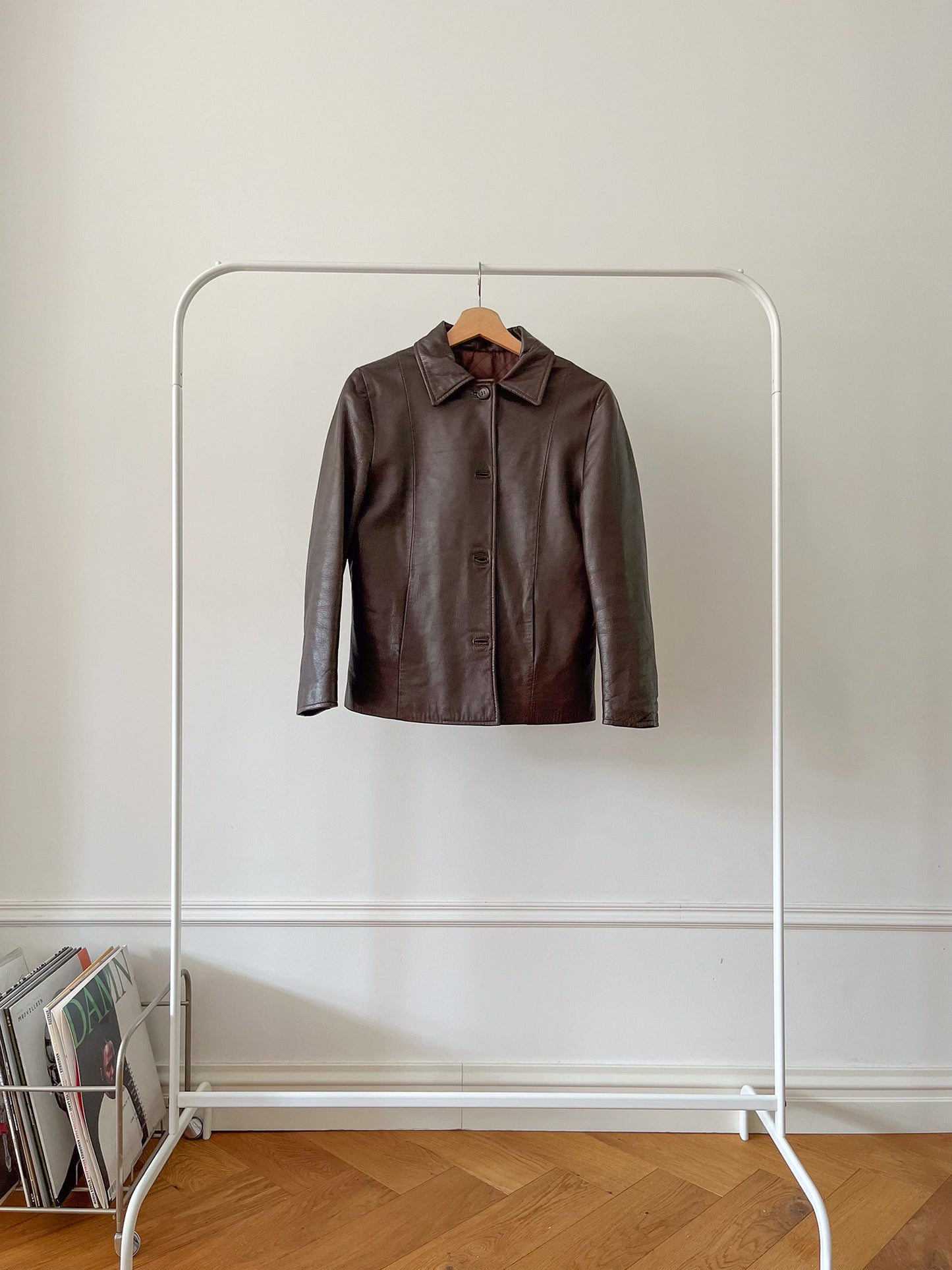 BROWN LEATHER BLAZER
