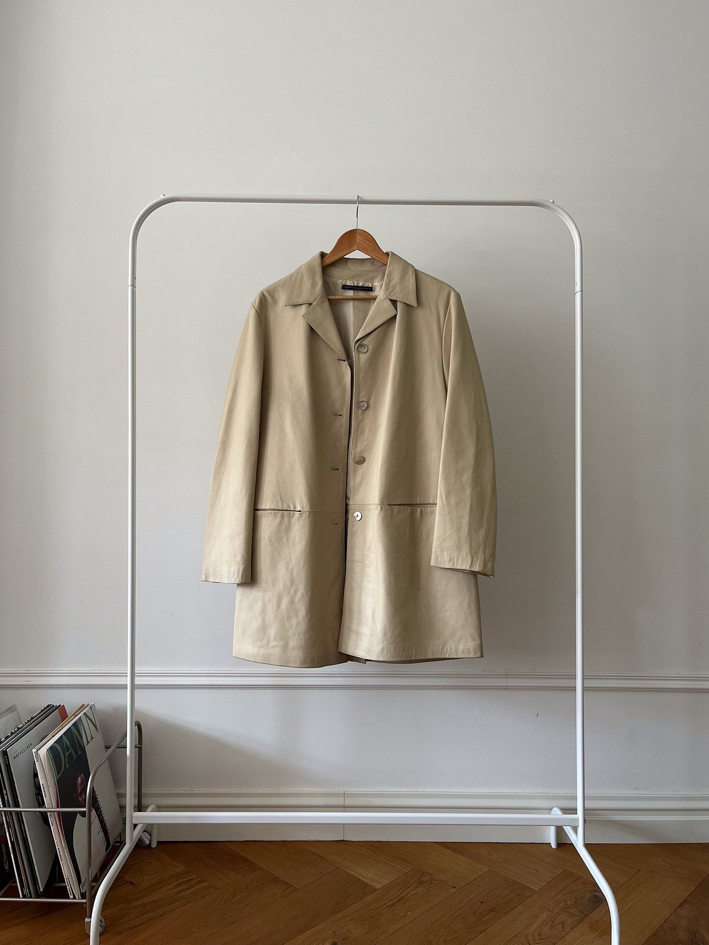 DANIELE BASTA CREAM LEATHER JACKET
