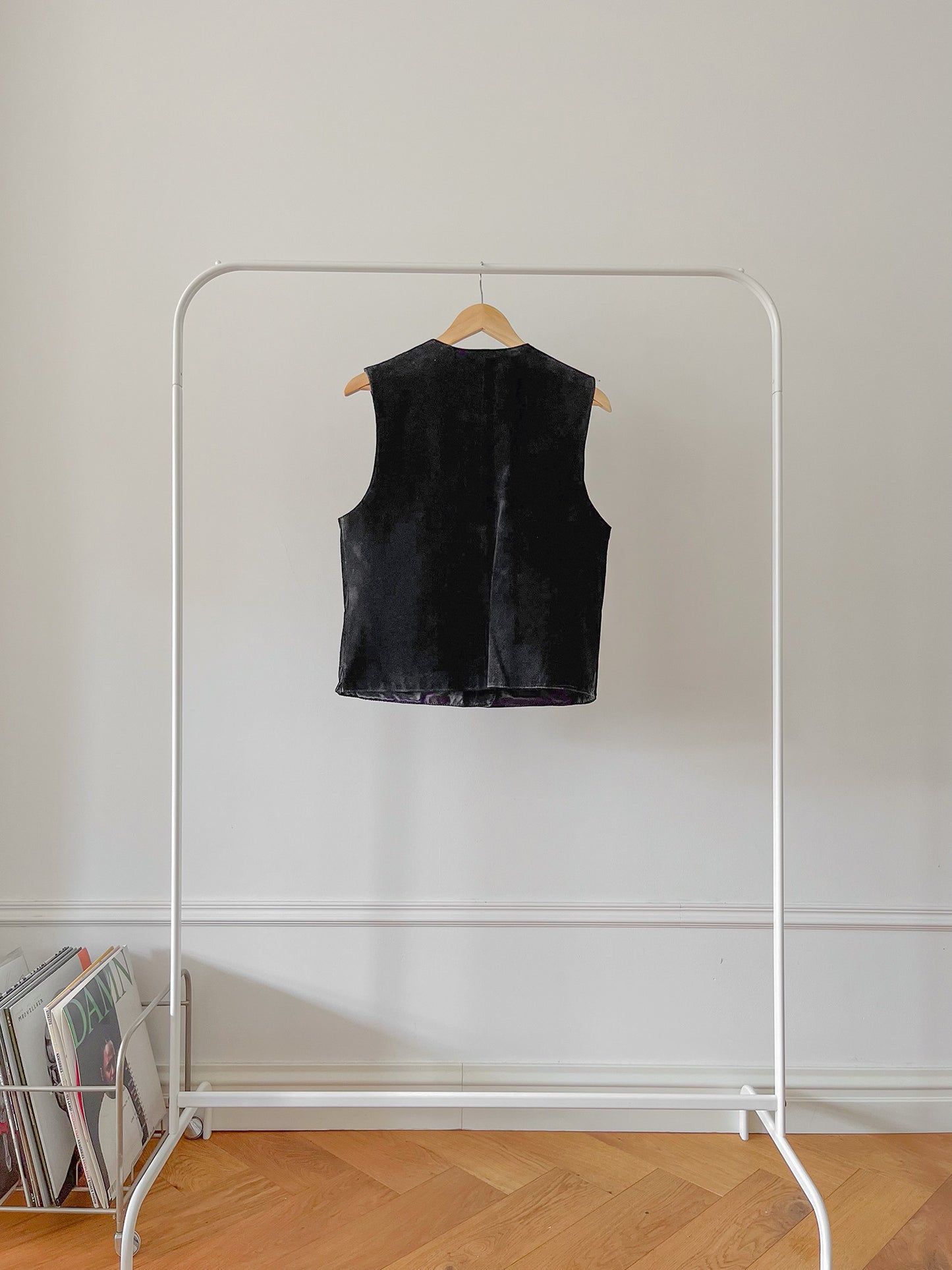 BLACK SUEDE LEATHER VEST