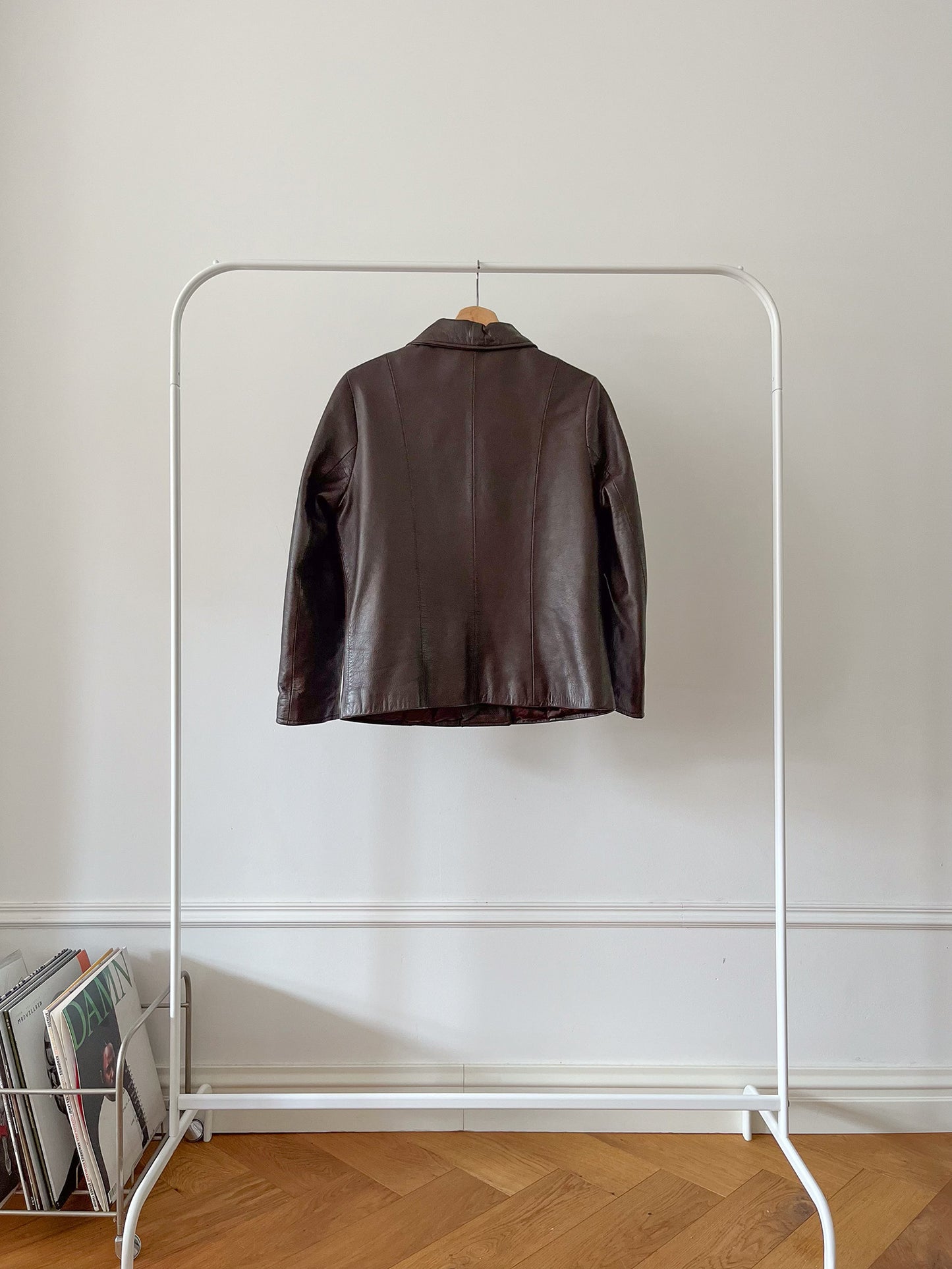 BROWN LEATHER BLAZER