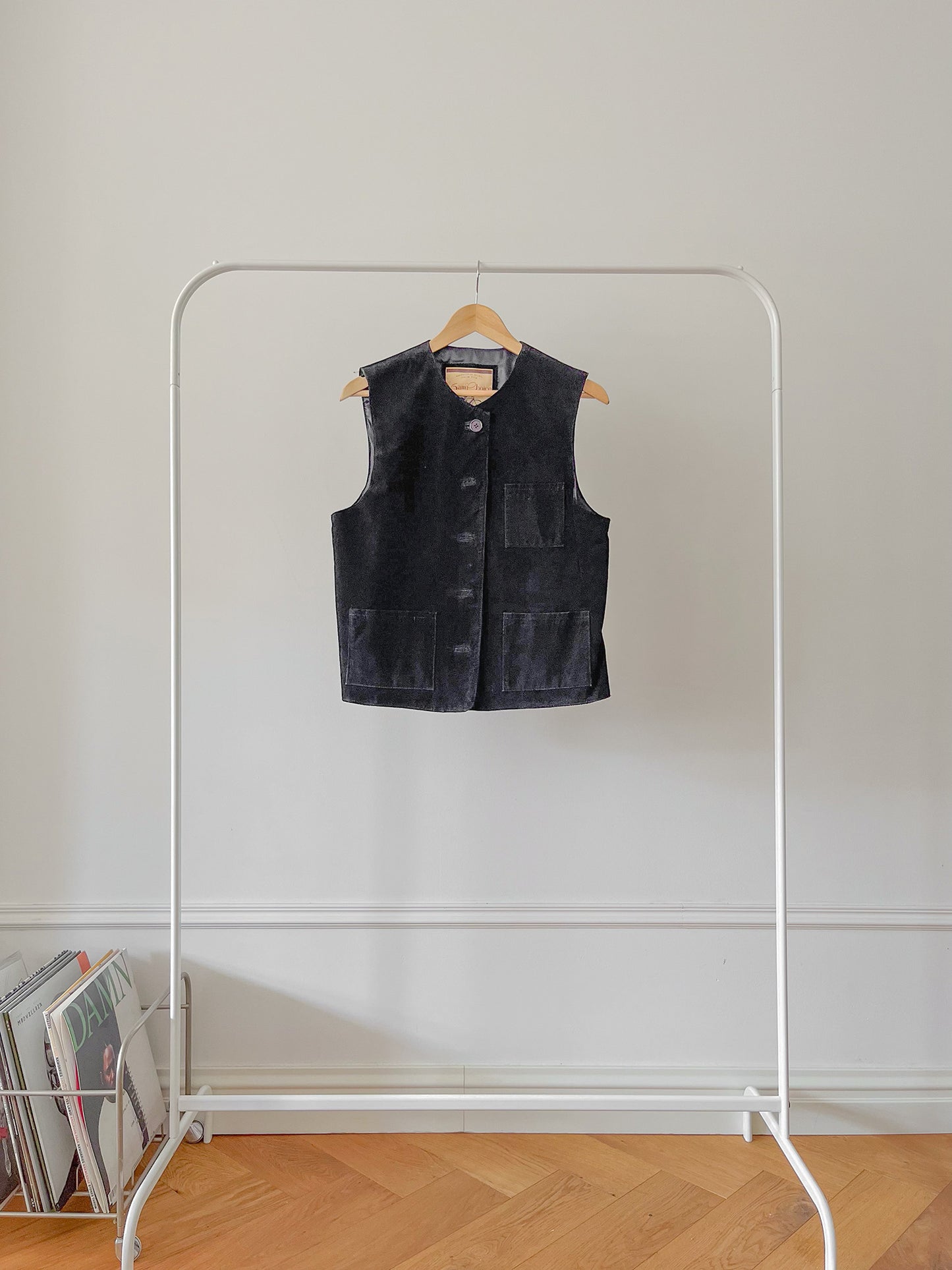 BLACK SUEDE LEATHER VEST