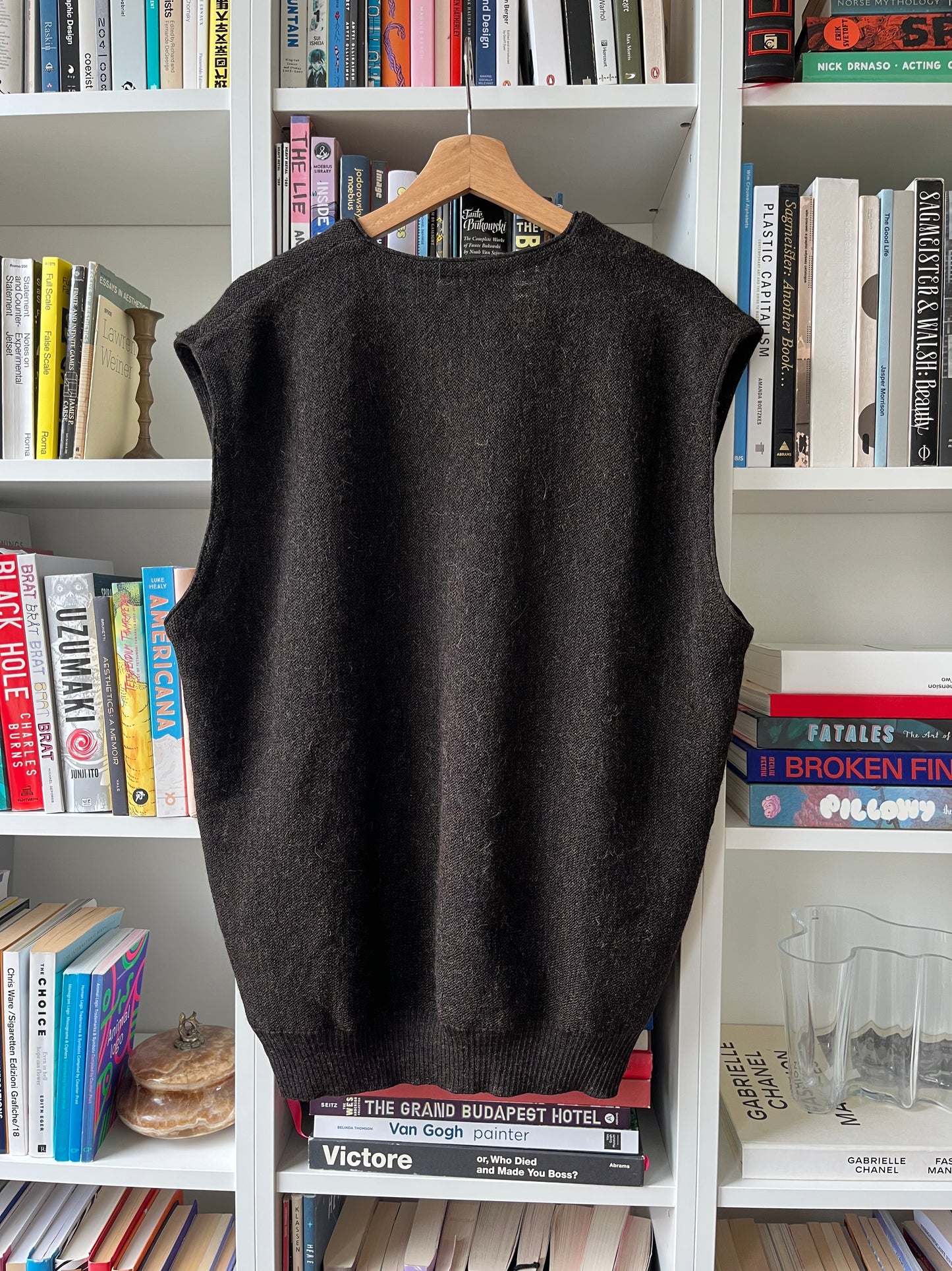 BROWN ALPACA WOOL VEST