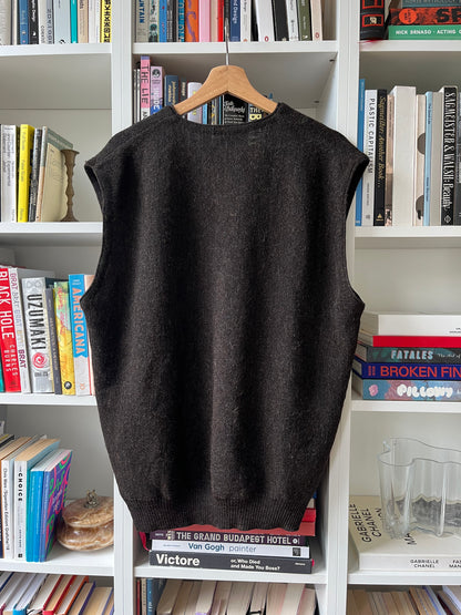 BROWN ALPACA WOOL VEST