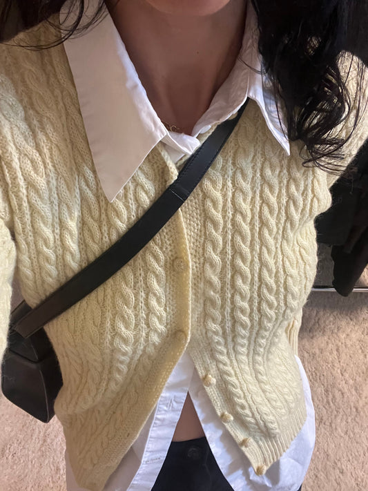 VINTAGE YELLOW CARDIGAN