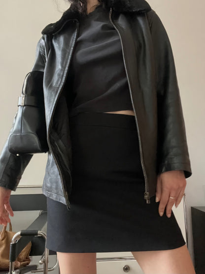 BLACK MINI SKIRT