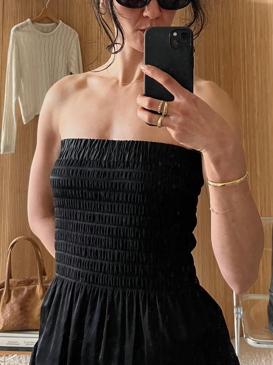 BLACK TUBE DRESS